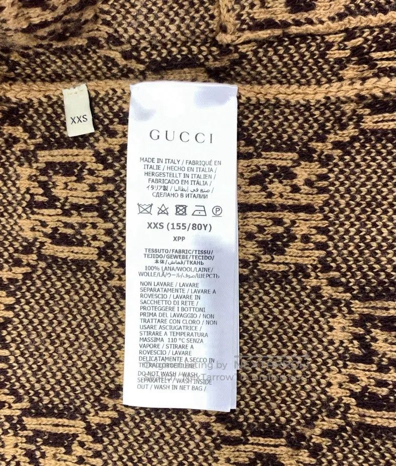 Gucci Gucci Logo pattern full-print camel-coloured long-sleeved Size XXS / US 00 / IT 34 - 6 Thumbnail