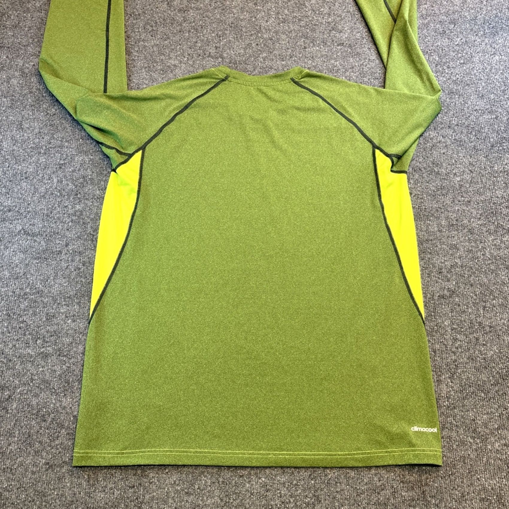Adidas Adidas Shirt Jersey Long Sleeve Neon Green Colorblock XL Mens Sportswear Size US XL / EU 56 / 4 - 5 Thumbnail
