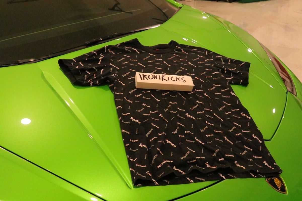 Supreme Supreme All Over Logo Print Black Size US M / EU 48-50 / 2 - 1 Thumbnail