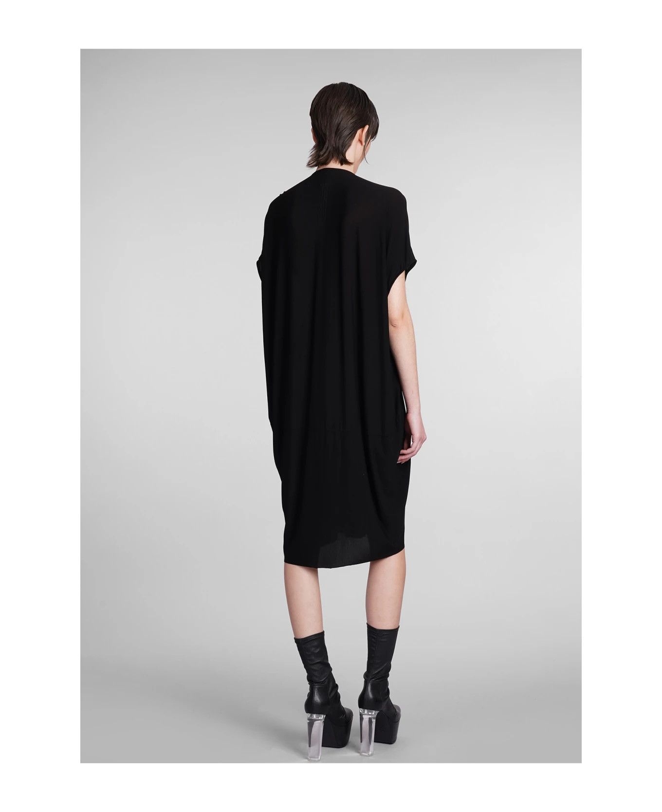 Rick Owens o1y0126 Mini Dress in Black Size S / US 4 / IT 40 - 2 Thumbnail