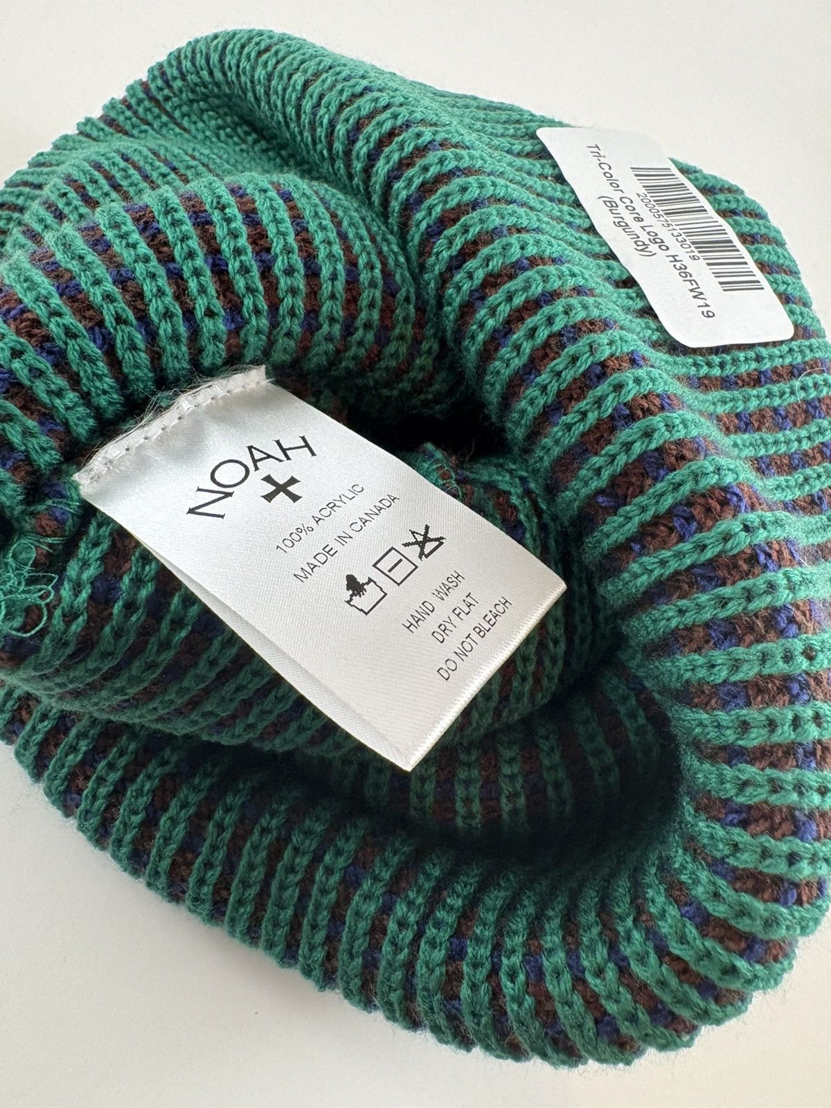 Noah Noah Tri-Color Core Logo Beanie FW19 Size ONE SIZE - 4 Thumbnail