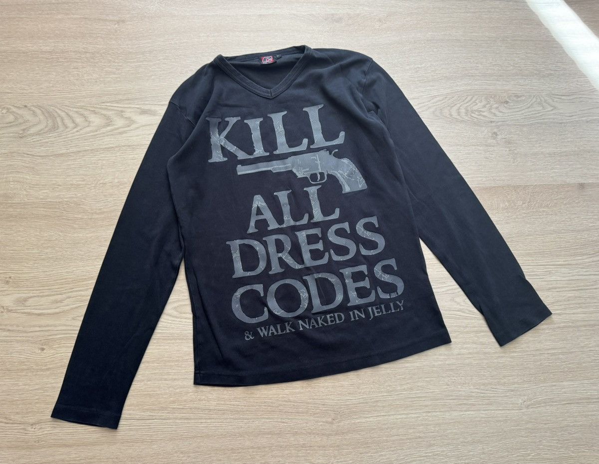 Vintage Vintage Cool Cat 00’s y2k Avant Garde Japanese Long Sleeve Size L / US 10 / IT 46 - 1 Thumbnail