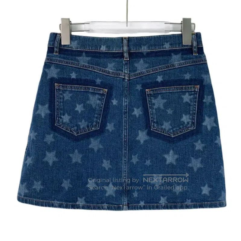 Valentino Valentino Denim Star Print Mini Skirt . Size 29" - 2 Thumbnail