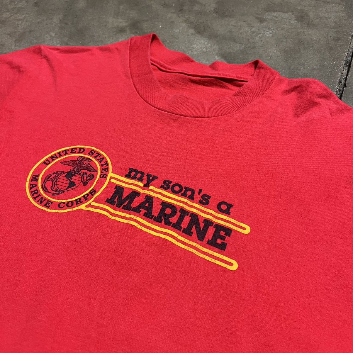 Vintage Vintage 80s USMC Military Marines T shirt Graphic Tee Grunge Size US S / EU 44-46 / 1 - 5 Thumbnail