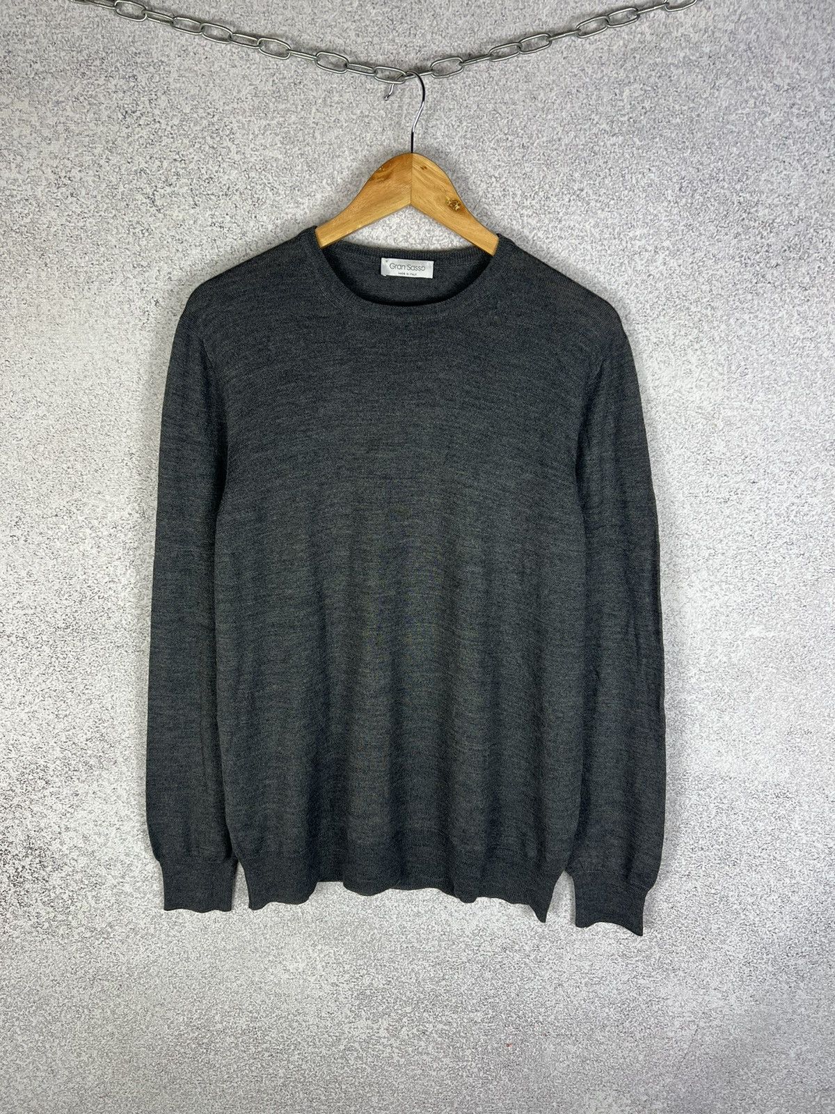 Designer × Gran Sasso Gran Sasso Lana Wool Sweater Italian Designer Pullover Size US L / EU 52-54 / 3 - 1 Thumbnail