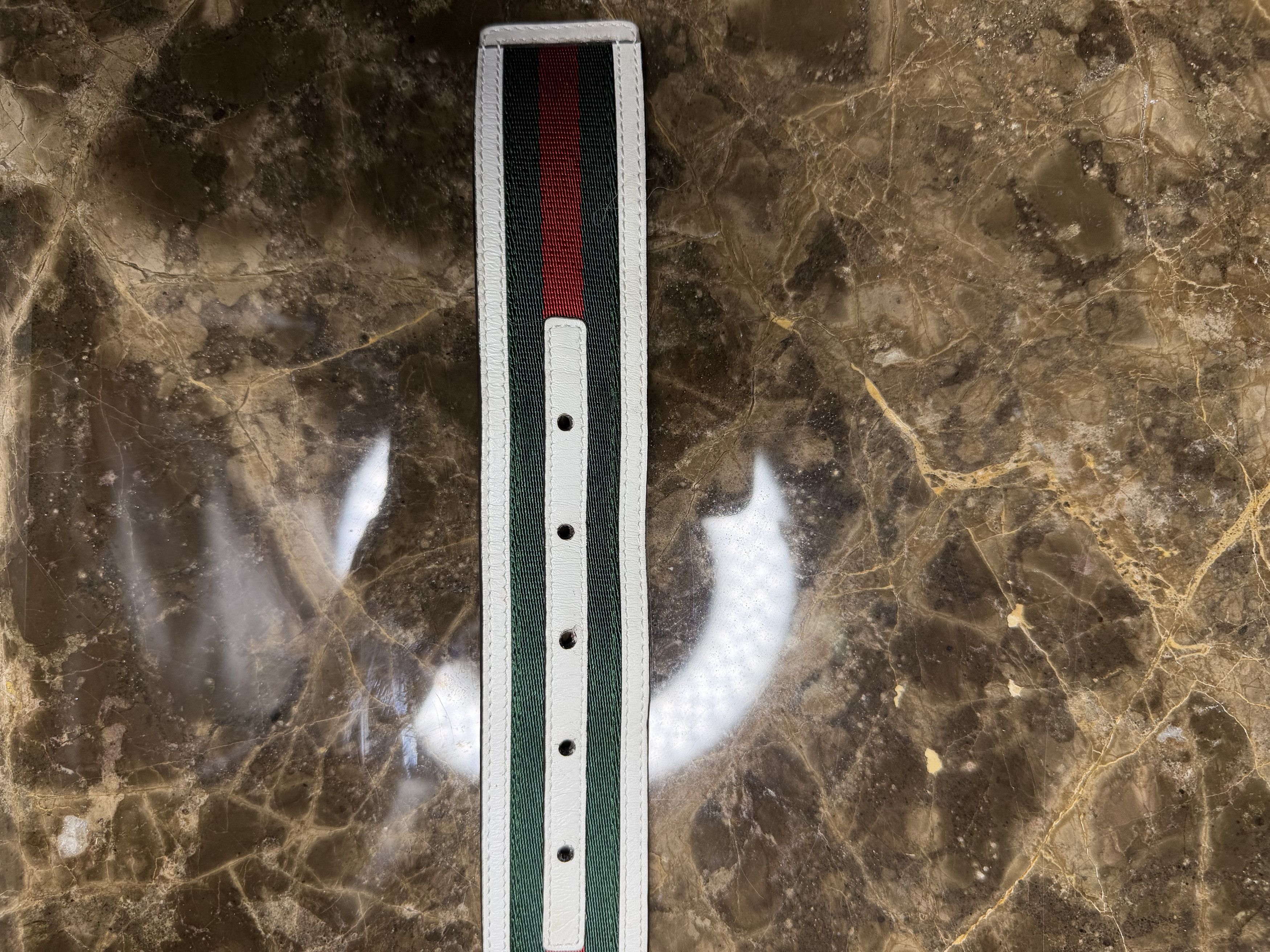 Gucci Gucci Interlocking G Belt, Stripes: White/Red/Green Size 36 - 11 Thumbnail