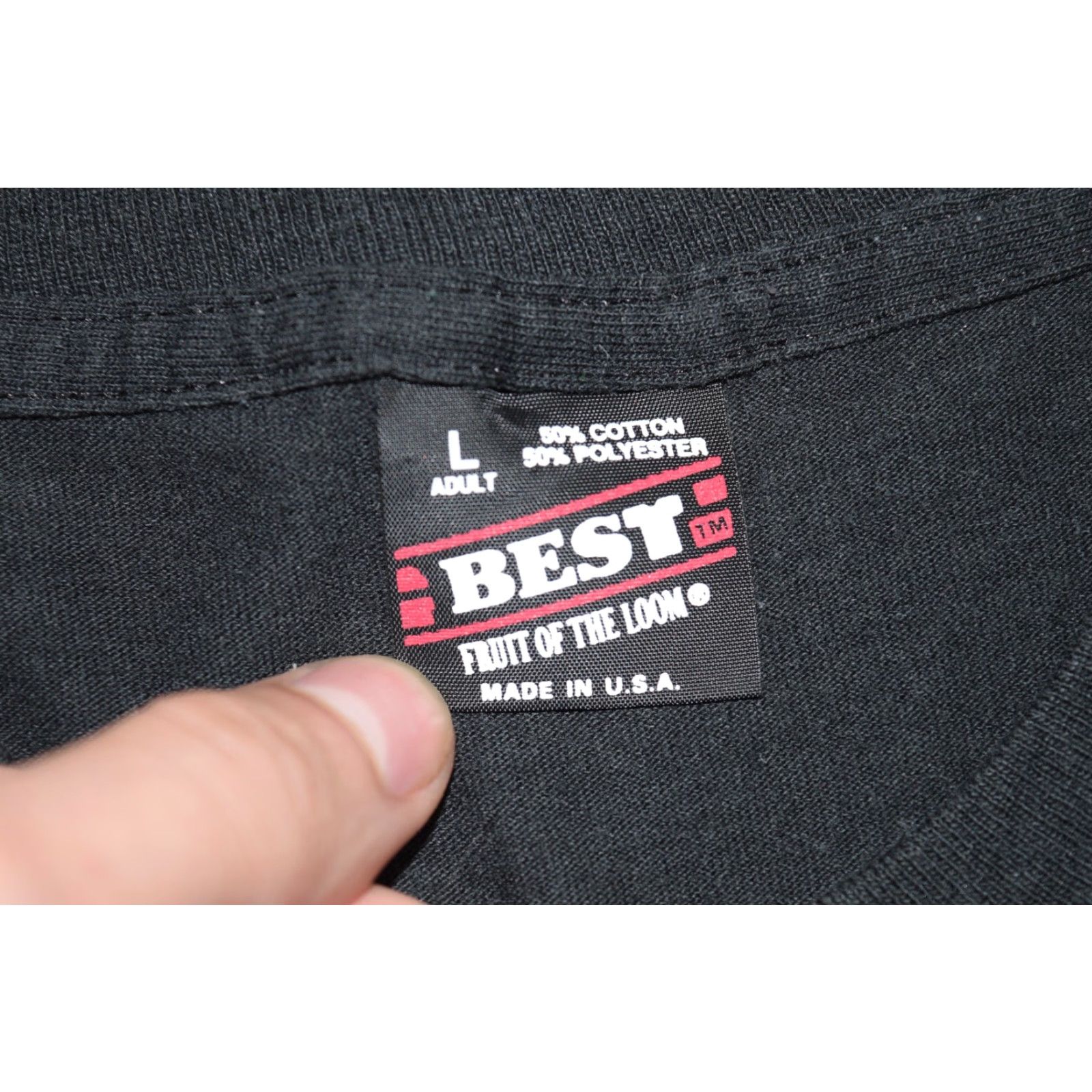 Fruit Of The Loom VINTAGE 90s Vietnam Veterans Organization Shirt Black Large L Fruit of the Loom Mens Size US L / EU 52-54 / 3 - 3 Thumbnail