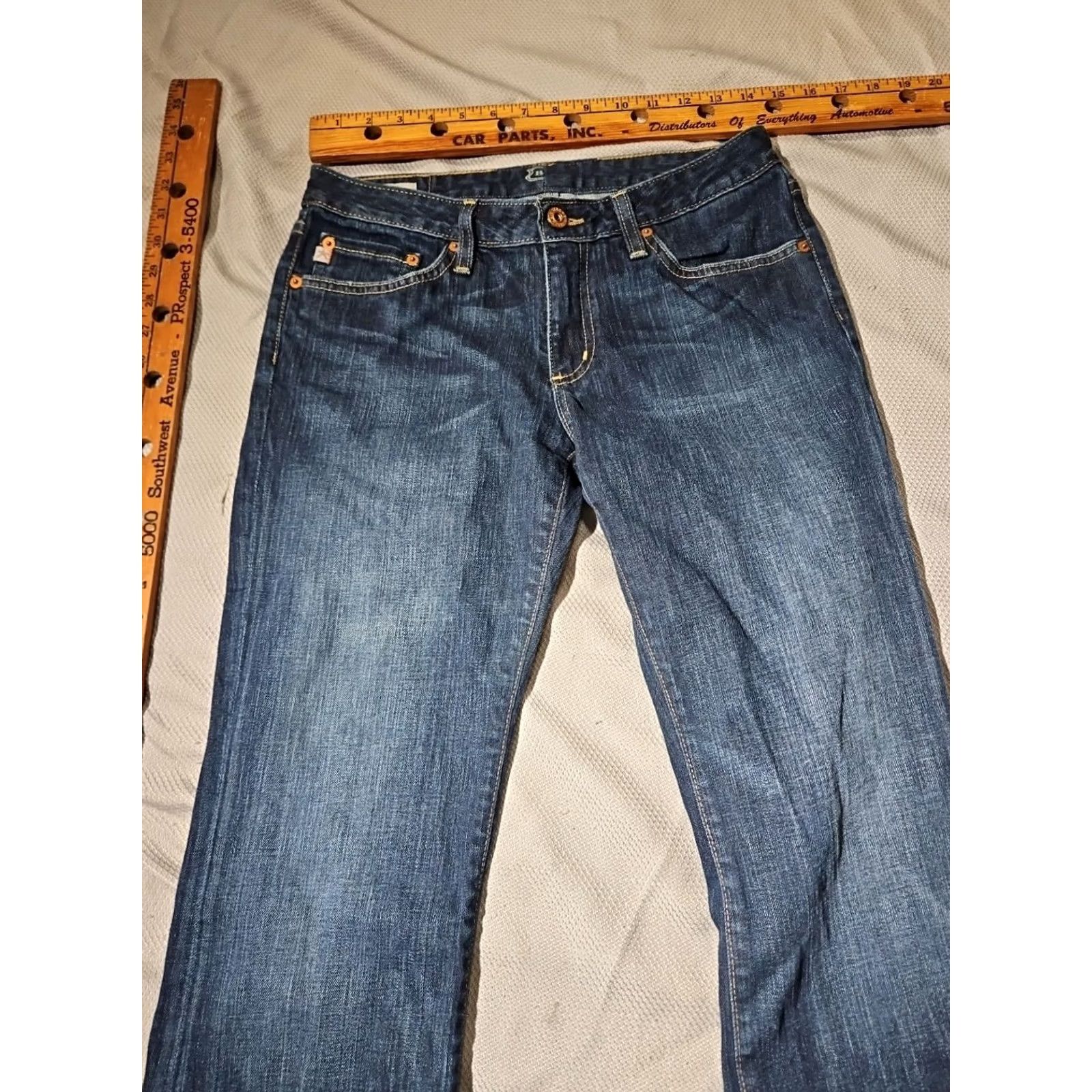 Denime BIG STAR Jeans Womens Size 29 Regular Blue Honey Flare Denim Rodeo Western Pant - Pre-Owned, Excellent Condition, Measurements Provided Size 29" - 2 Thumbnail