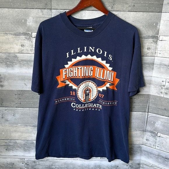 Collegiate × Streetwear × Vintage VINTAGE ILLINOIS FIGHTING ILLINI ...