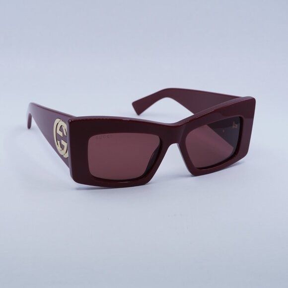 Gucci 🕶️ New Gucci GG1842S 005 Sunglasses - Burgundy Frame, Red Size ONE SIZE - 4 Thumbnail