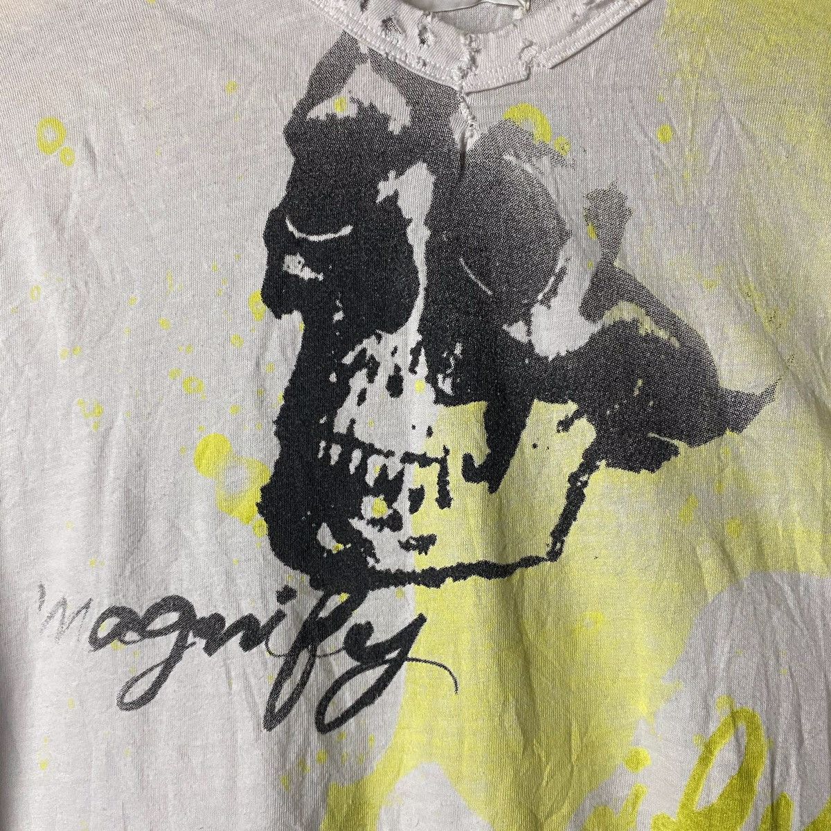If Six Was Nine 2000s Tanri Skull Poem Distressed Shirt Size US M / EU 48-50 / 2 - 3 Thumbnail