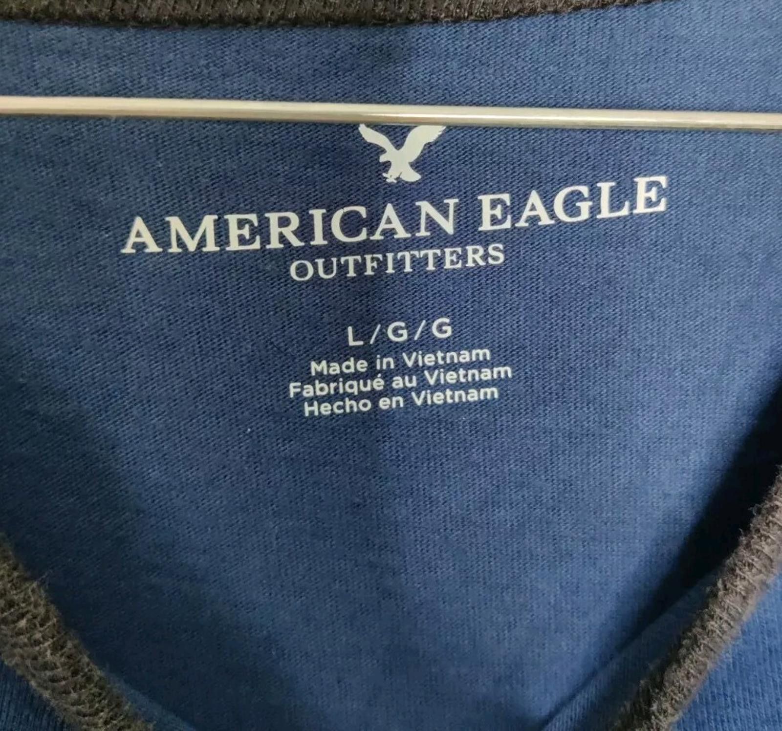 American Eagle Outfitters American Eagle Mens T-Shirt Short Sleeve Tee Top Large Blue Size US L / EU 52-54 / 3 - 5 Thumbnail