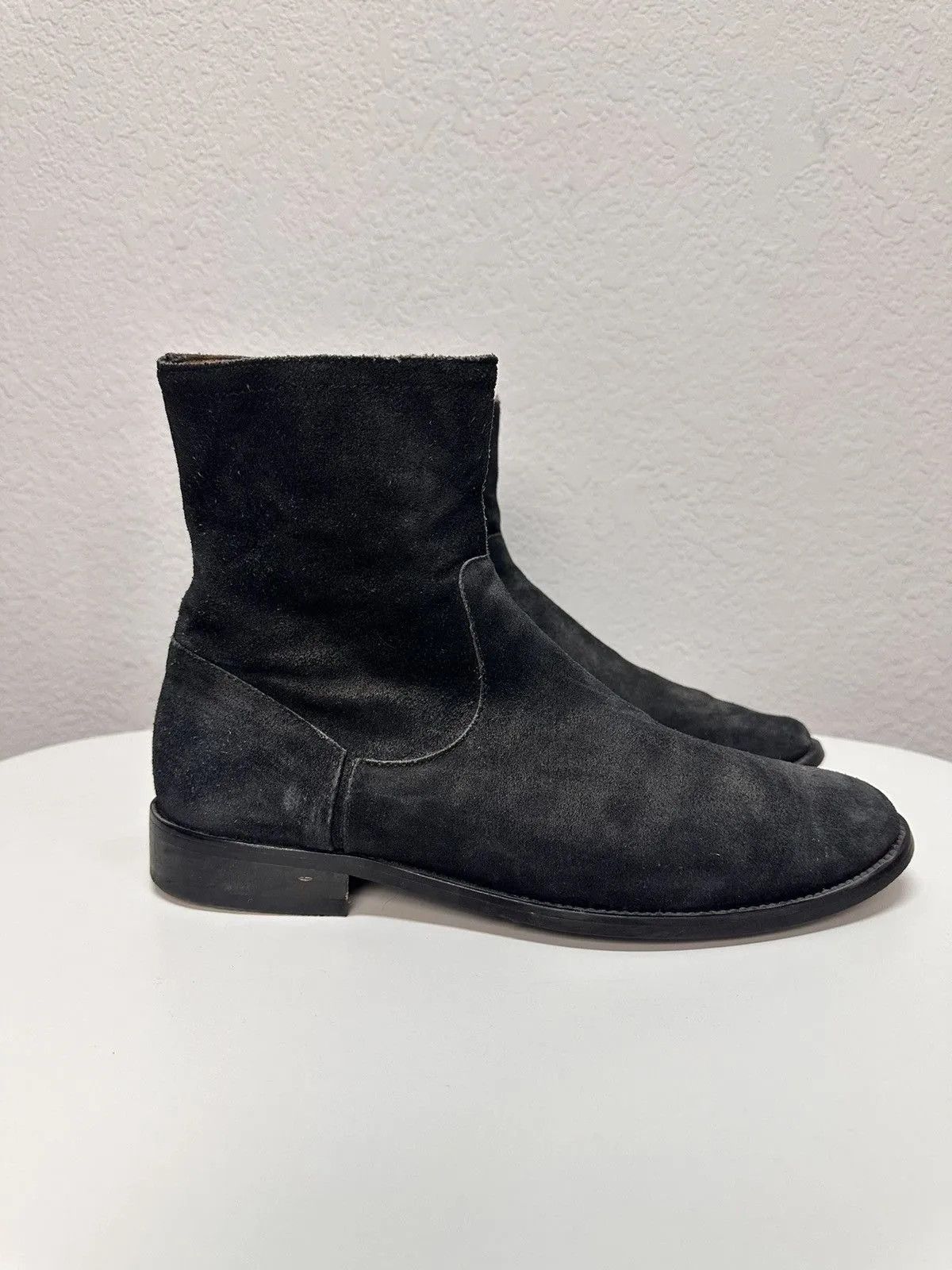 Genuine Leather VIntage Meltal Zip Italy Leather Mens Boots AS 98 Style Size US 8.5 / EU 41-42 - 4 Thumbnail