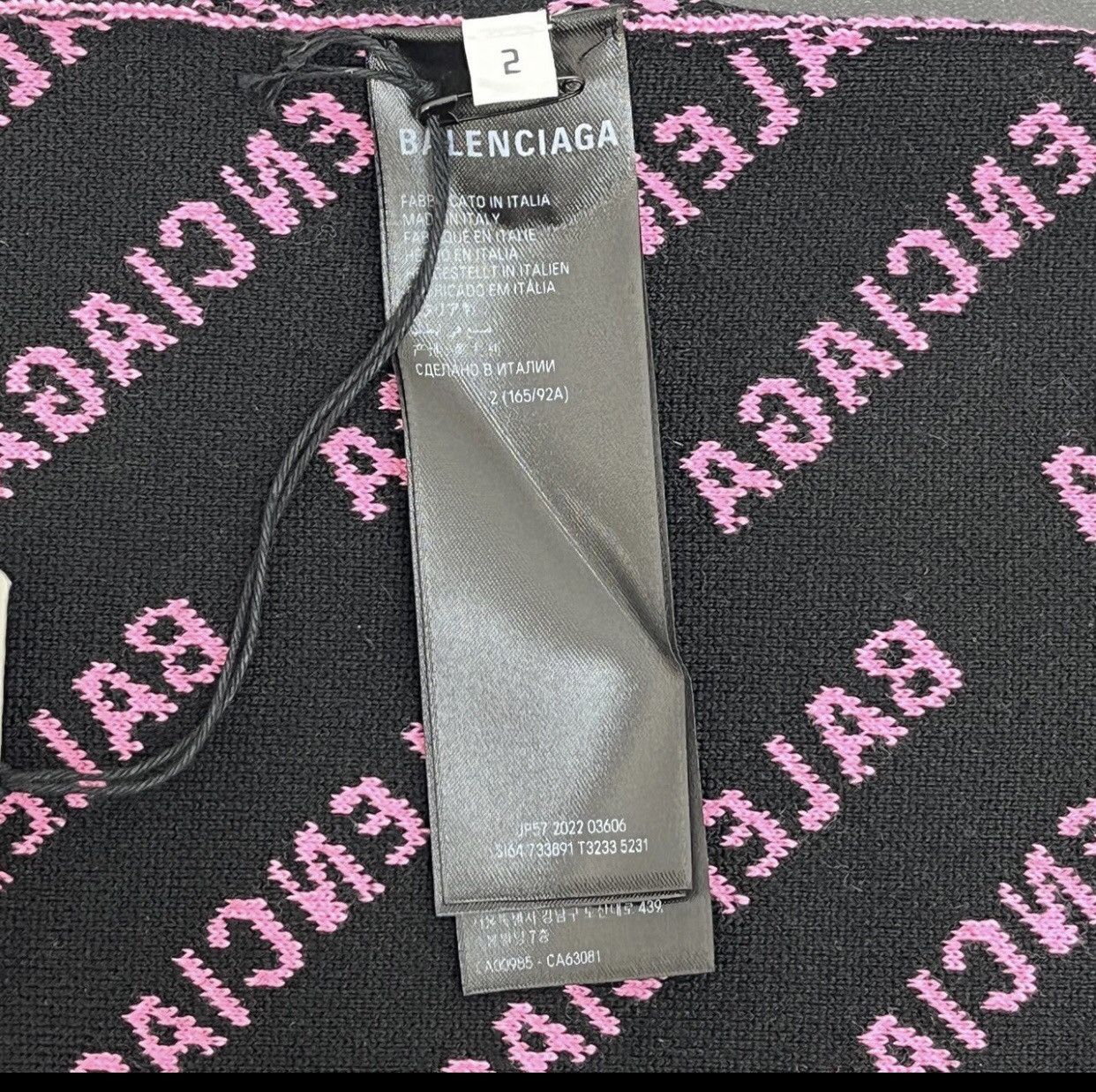 Balenciaga Balenciaga Pink Full Classic LogoKnitted Cardigan shirt Size US S / EU 44-46 / 1 - 7 Thumbnail