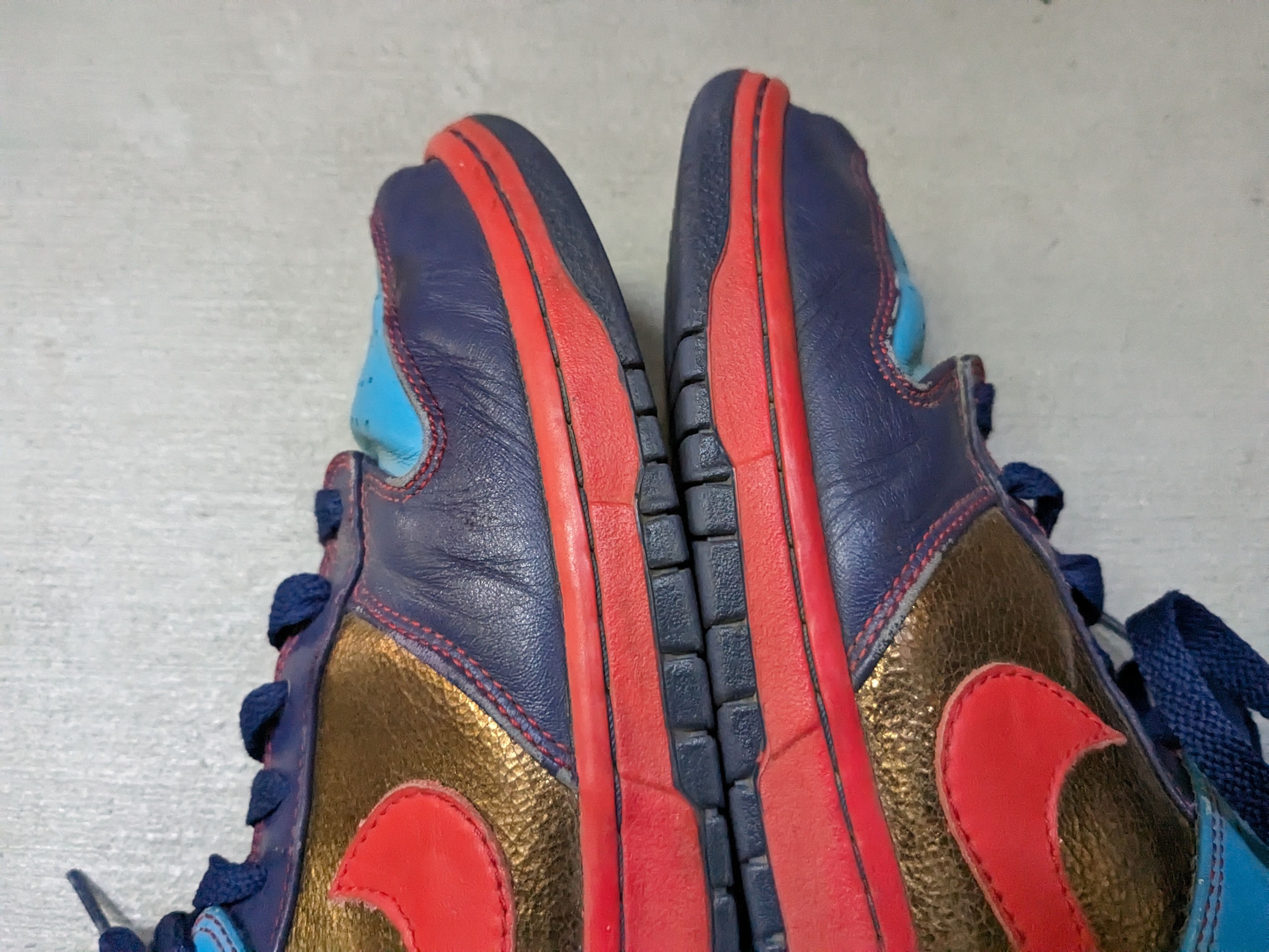 Nike Vintage Nike Dunk Low Purple Blue Red Size 11 Leather Y2K Size US 8.5 / EU 41-42 - 7 Thumbnail