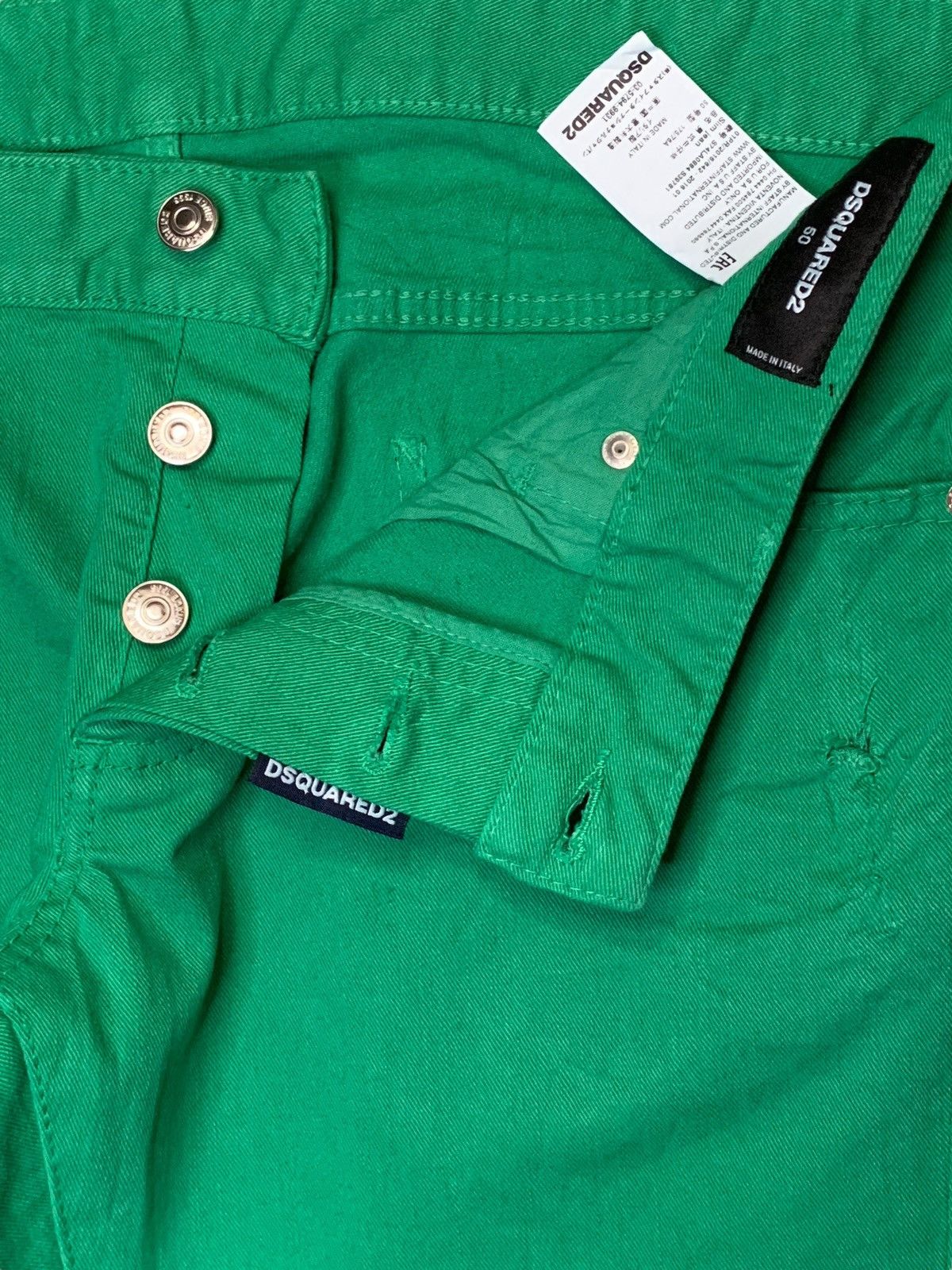 Dsquared2 Vintage Italy Dsquared Slim Fit Green Jeans Size US 36 / EU 52 - 3 Thumbnail