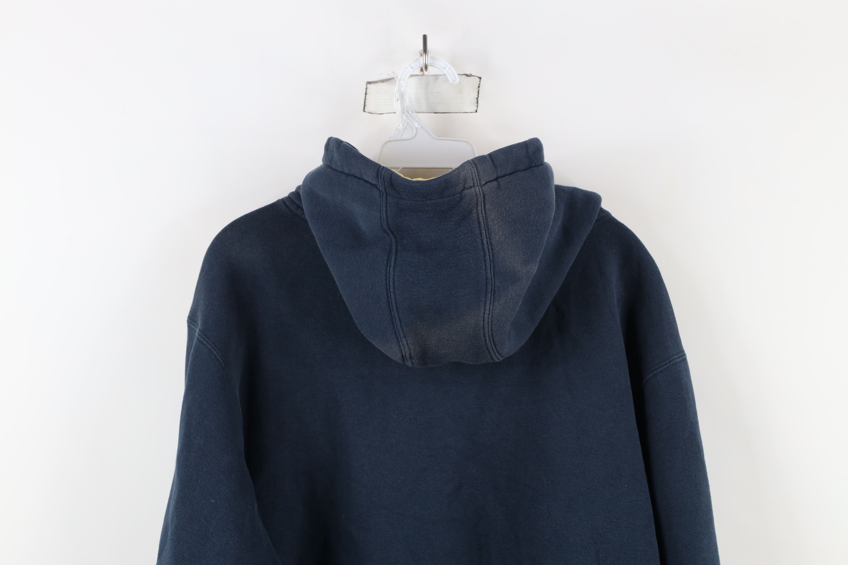 Vintage Vintage 90s University of Michigan Hoodie Sweatshirt Blue Size US L / EU 52-54 / 3 - 15 Thumbnail