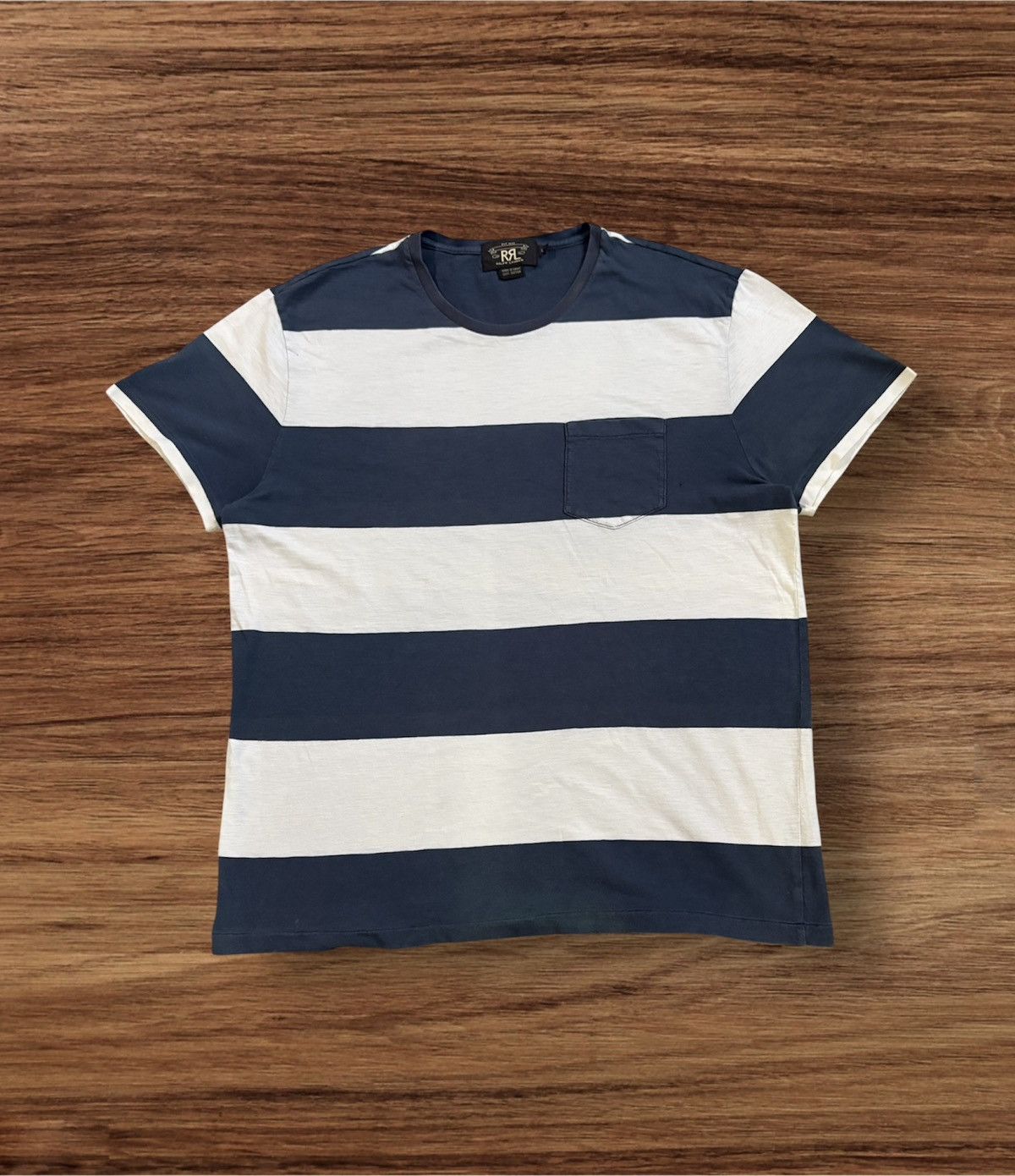 RRL Ralph Lauren Striped Single Pocket Tee