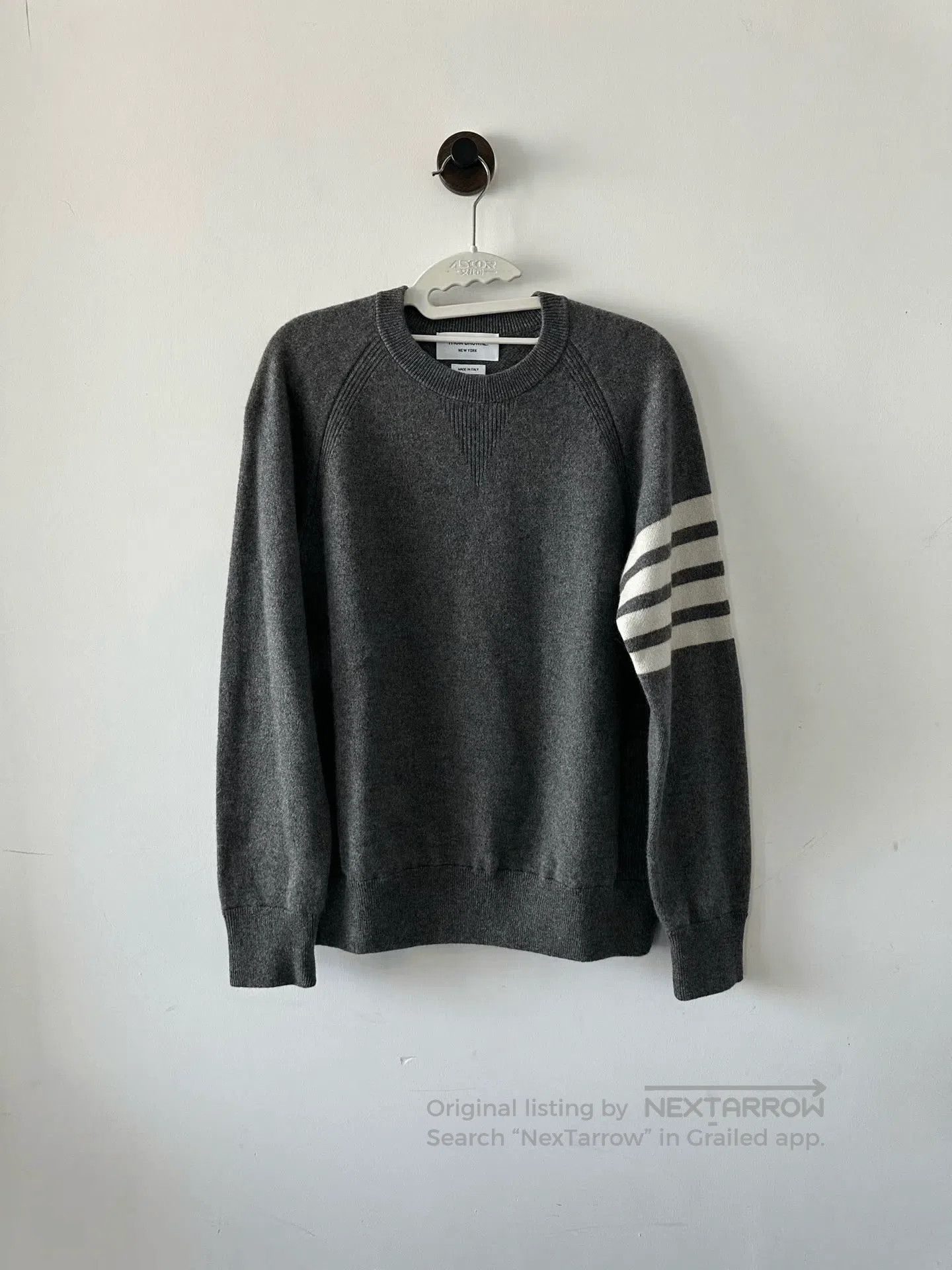 Thom Browne Thom Browne Medium Gray Cashmere Sweater. Size US S / EU 44-46 / 1 - 1 Thumbnail