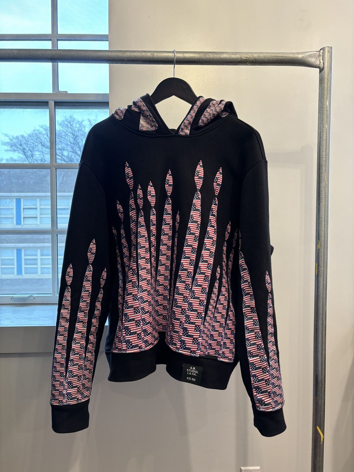 image of Sterling Ruby S.r. Studio L.a. C.a. Edition Of 50Candles Hoodie in Black, Men's (Size Large)
