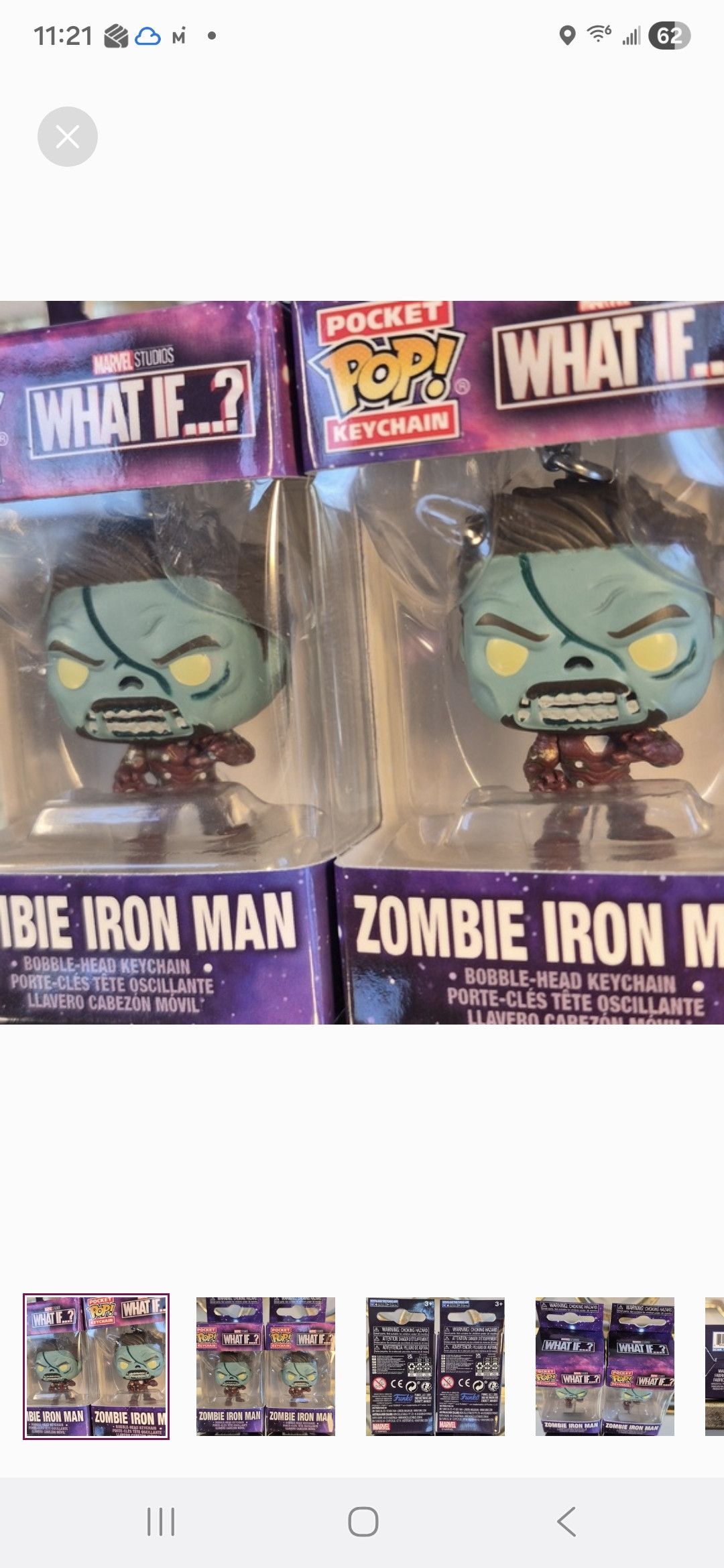 Other 2 Funko × Marvel ZOMBIE IRON MAN-What if?Pocket POP Keychain Size ONE SIZE - 1 Thumbnail
