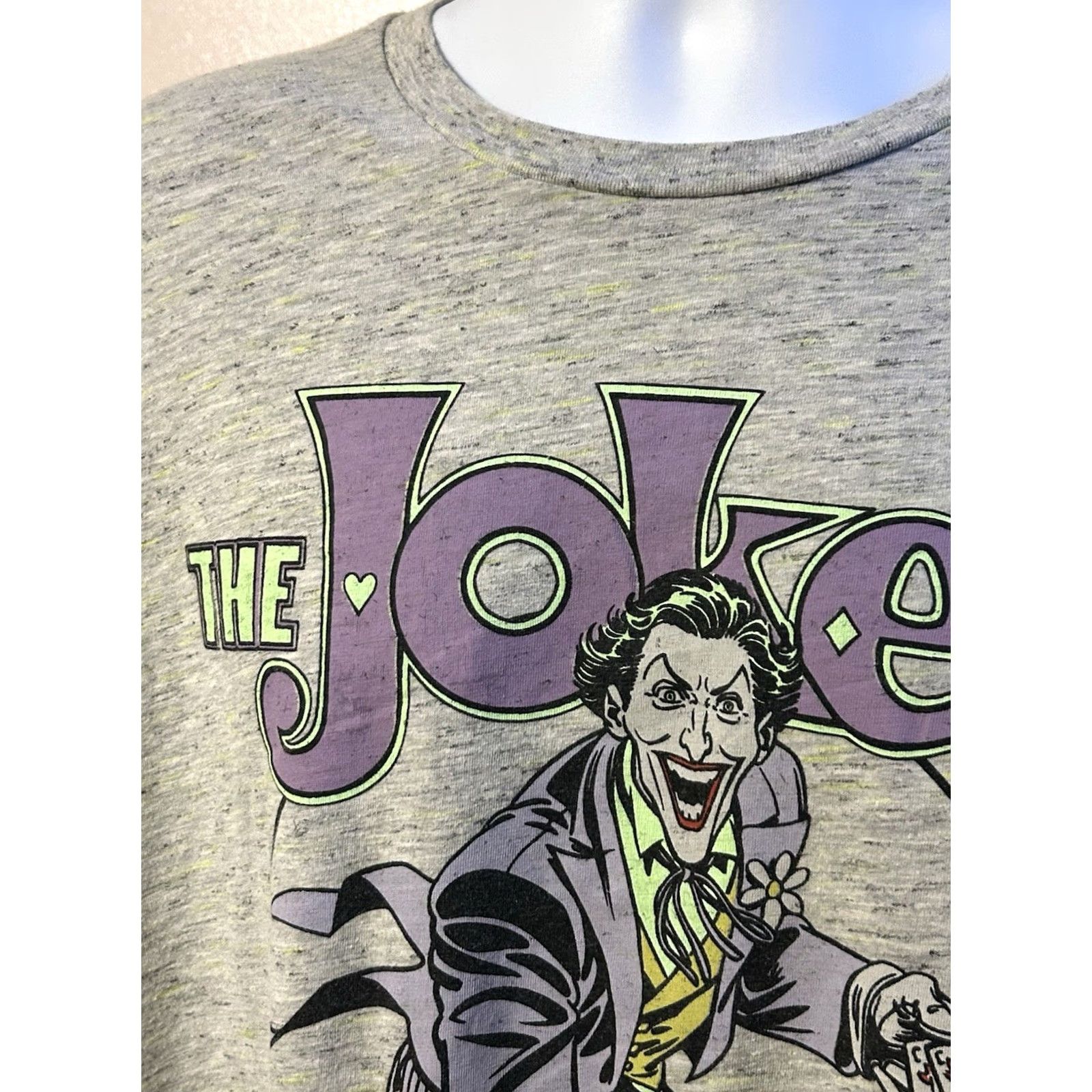 Vintage DC The Joker Shirt Men 2XL Heather Gray Short Sleeve Crew Neck Graphic 2016 Adults Mens Size US XXL / EU 58 / 5 - 7 Thumbnail