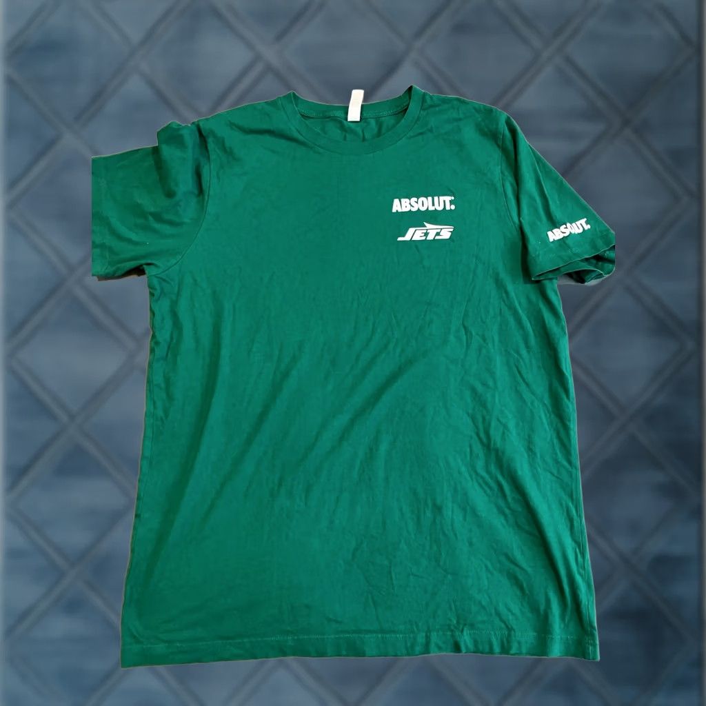 Vintage ABSOLUT VODKA NEW YORK JETS T SHIRT MEN'S XL Bella + Canvas Green NWOT Regular Short Sleeve Outstanding Awesome Size US XL / EU 56 / 4 - 1 Thumbnail