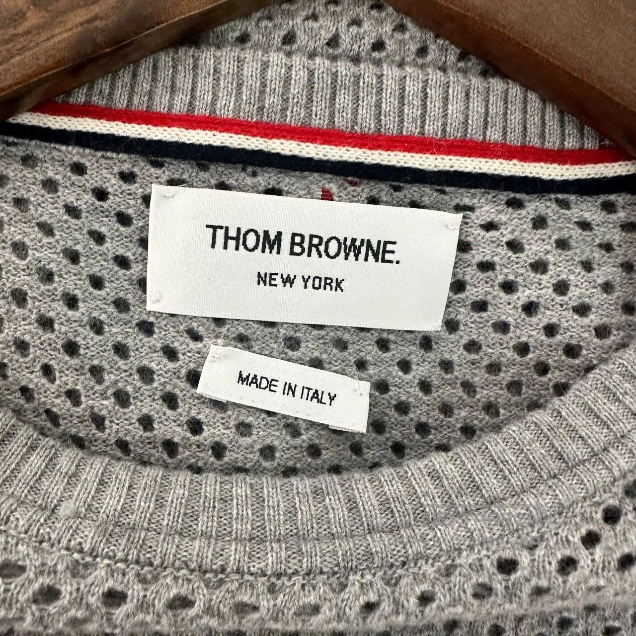 Thom Browne thom browne gray striped long sleeve sweater. Size US M / EU 48-50 / 2 - 3 Thumbnail