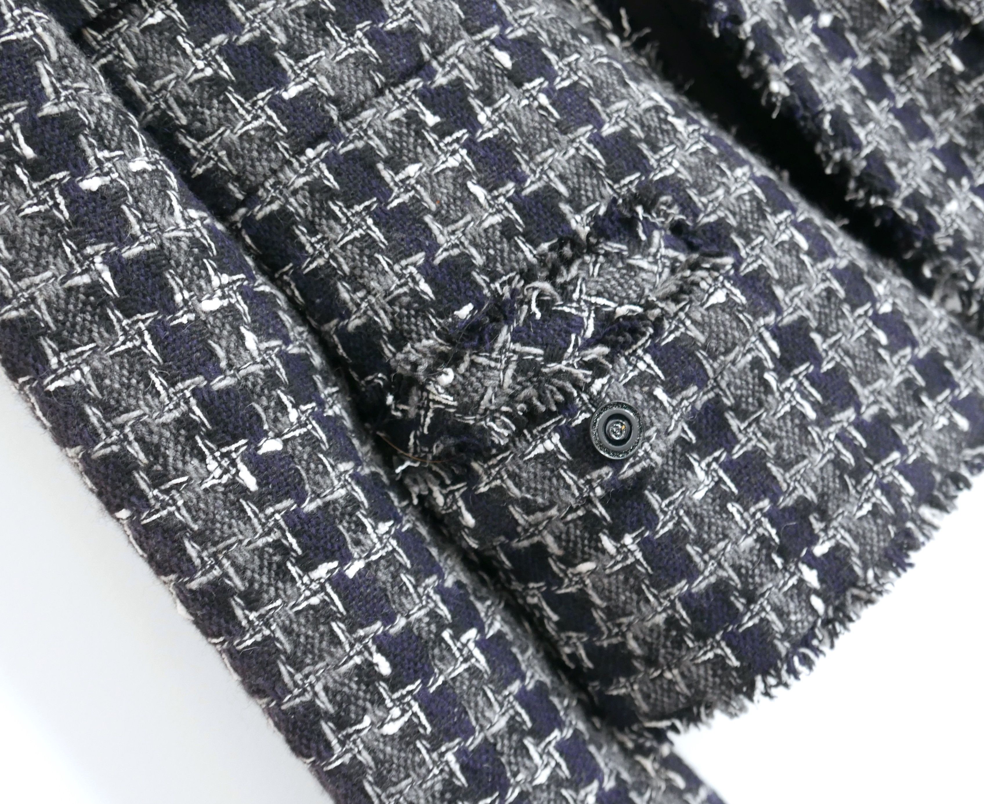 Chanel Chanel Fall 2007 07A Cashmere Houndstooth Tweed Jacket Size XS / US 0-2 / IT 36-38 - 3 Thumbnail