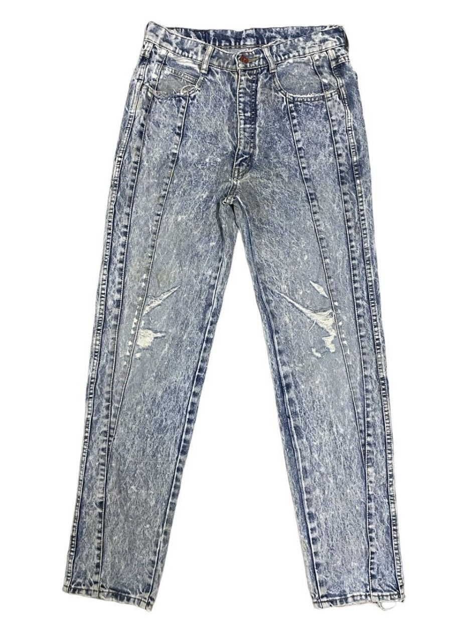 Japanese Brand Vintage Japanese Streetstyle Mid Rise Acid Wash Ripped Jeans Size 29" - 1 Thumbnail