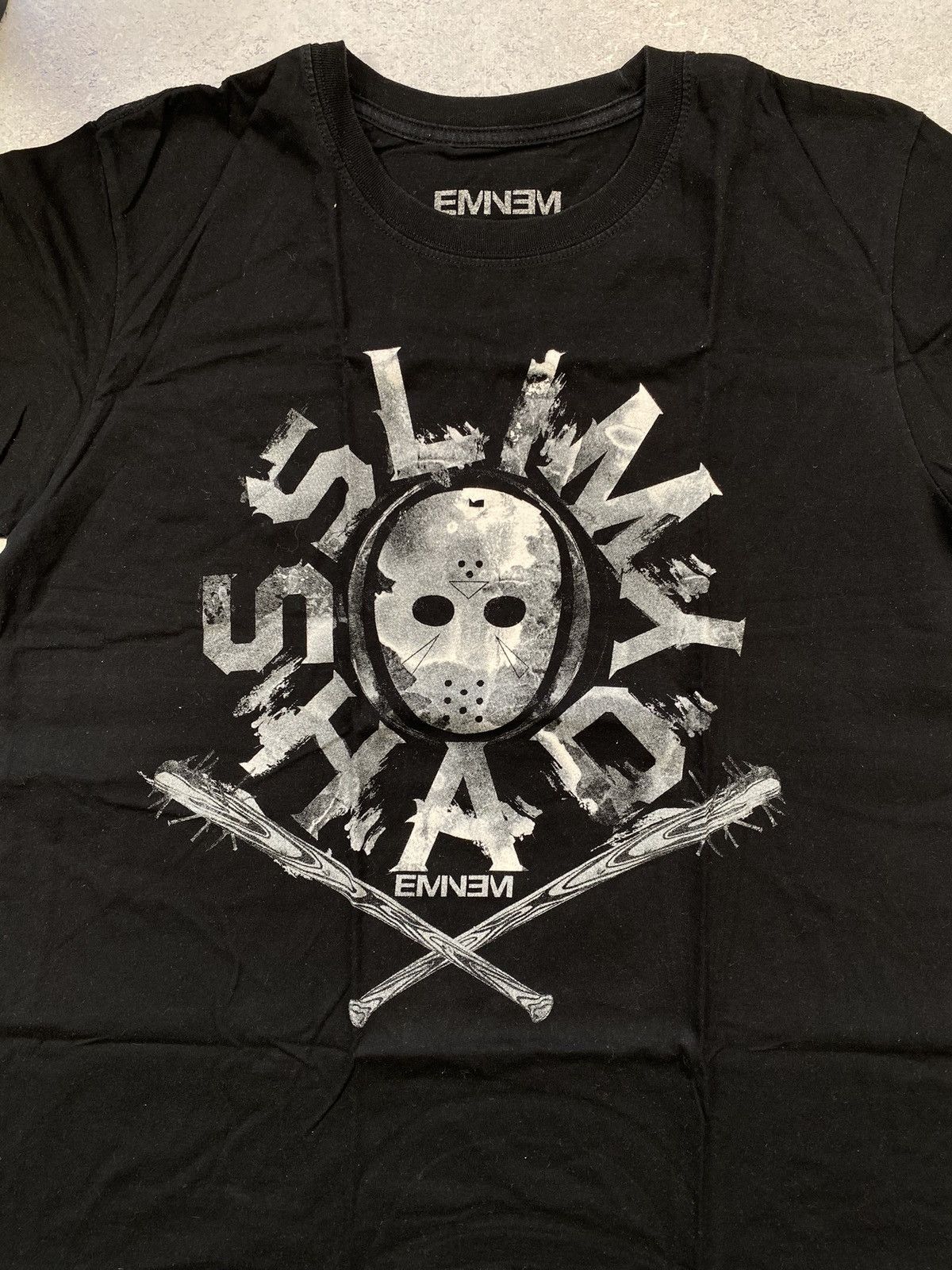 Eminem × Rap Tees Eminem Men’s Black Rap Tees With Big Centre Logo Size Medium Size US M / EU 48-50 / 2 - 6 Thumbnail