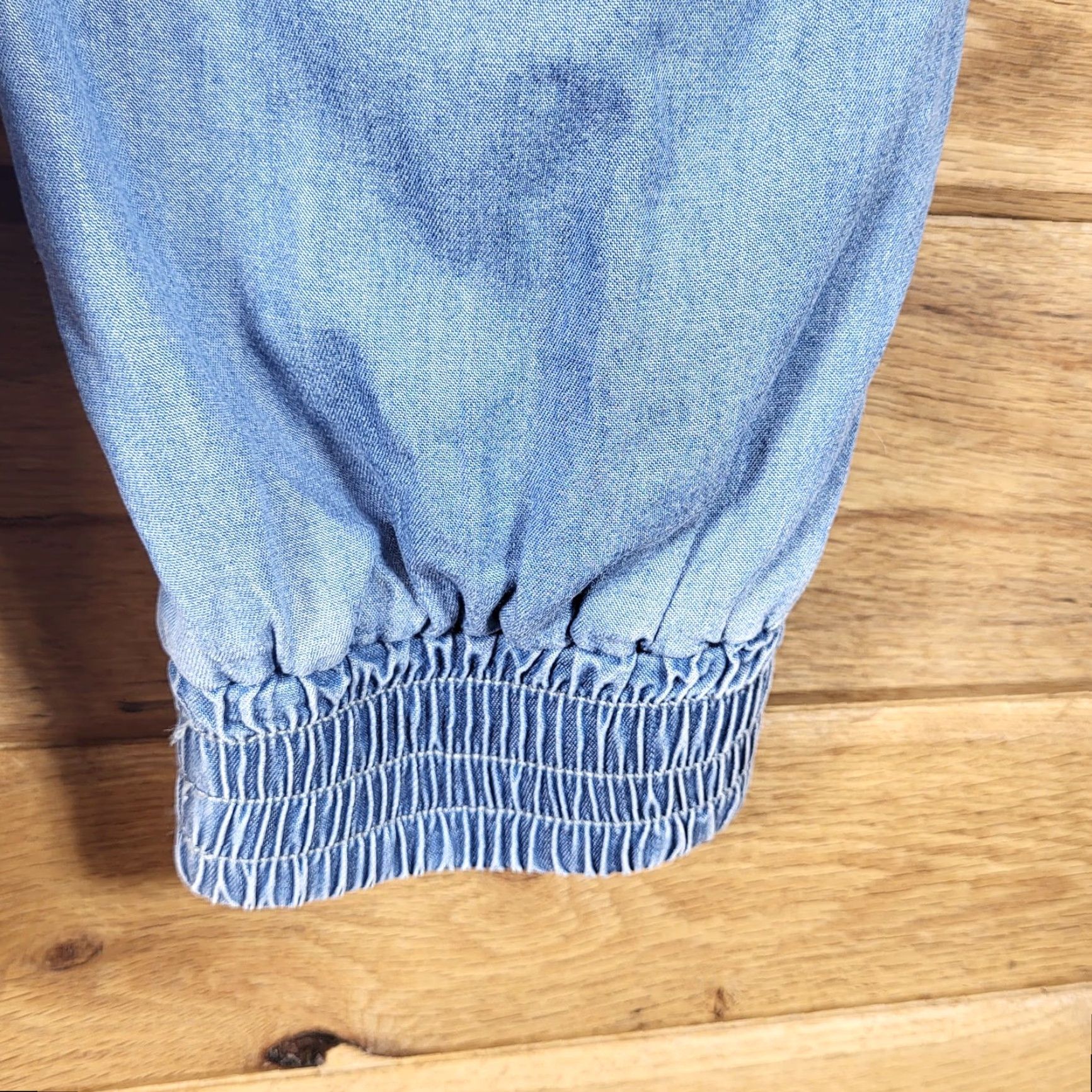 Vintage VINTAGE Hem & Thread Womens Jogger Pants M Blue Pockets Elastic Waist Tags Size 32" / US 10 / IT 46 - 8 Thumbnail