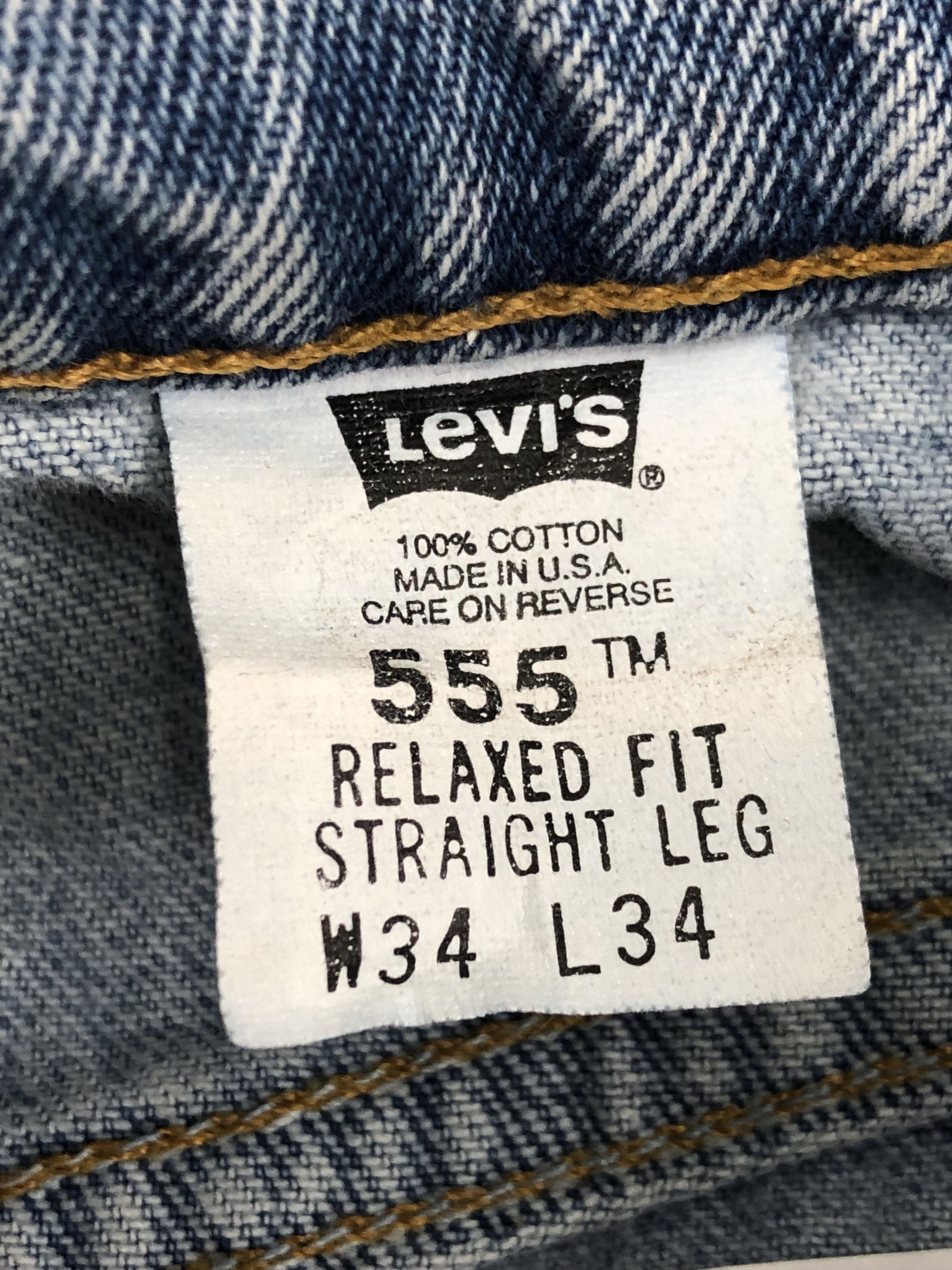 Levi's Vintage 90s Levis 555 Faded Blue Jeans DPP0222 Size US 32 / EU 48 - 7 Thumbnail