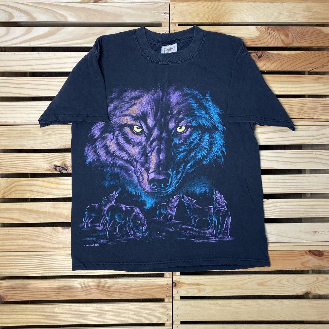 Habitat Vintage Wolves Faded Black Nature Tee Size Medium Size US M / EU 48-50 / 2 - 1 Thumbnail
