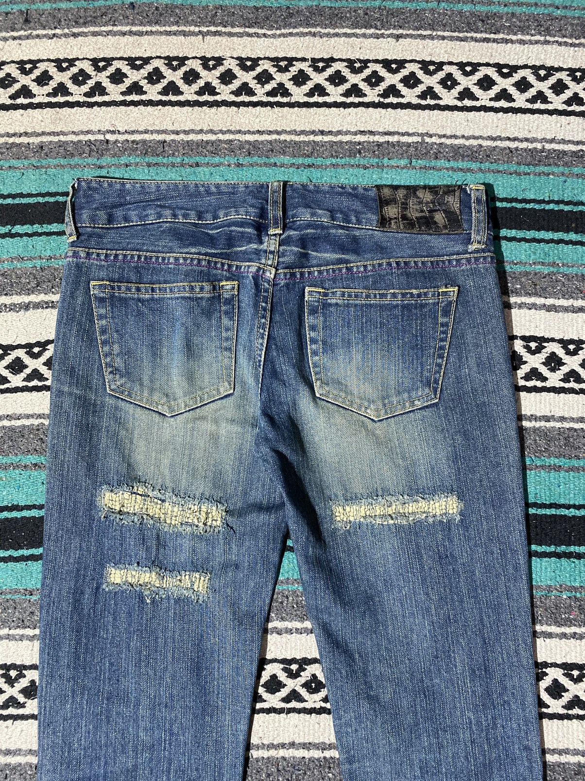 If Six Was Nine SLY Japan Distressed Bootcut Denim Size US 30 / EU 46 - 8 Thumbnail
