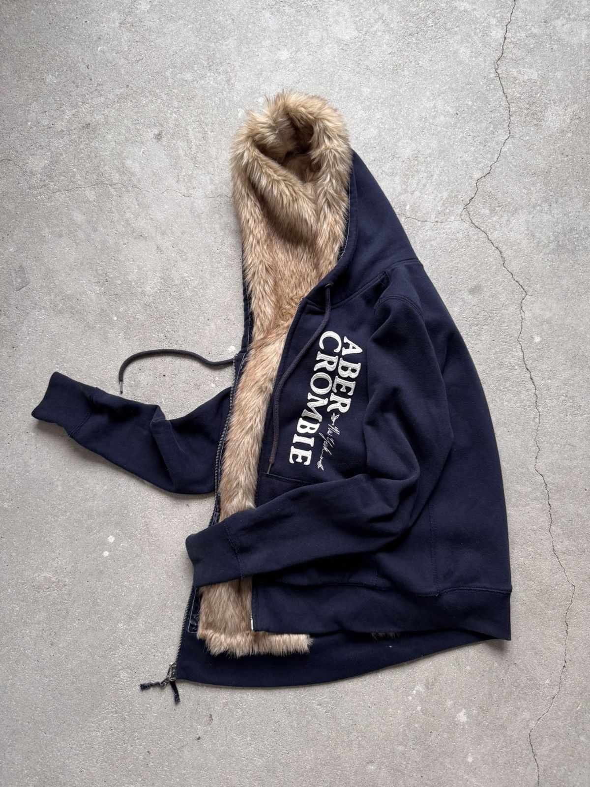 Abercrombie & Fitch Vintage Abercrombie Zip Hoodie Fur Foux Size M / US 6-8 / IT 42-44 - 4 Thumbnail