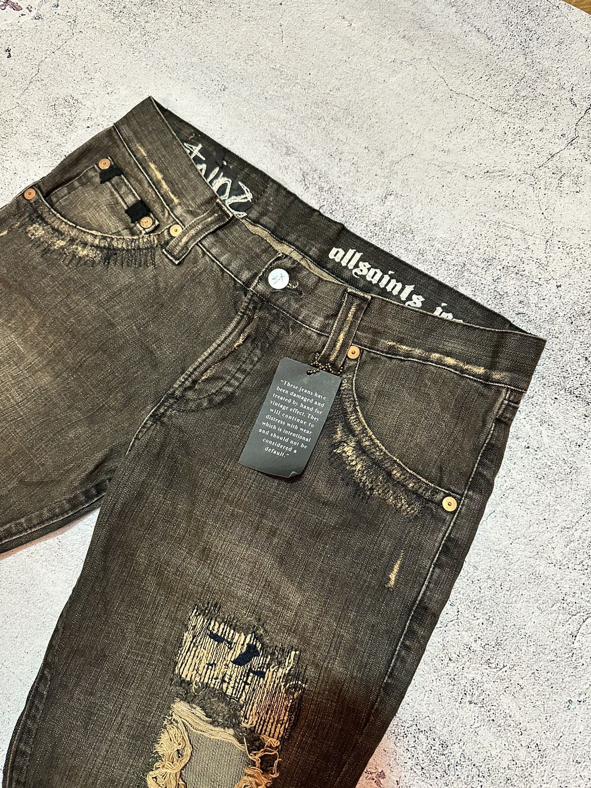 Allsaints × Japanese Brand 90s 🔥🔥 Vintage Allsaints distressed Japanese pants jeans Size 30" / US 8 / IT 44 - 8 Thumbnail