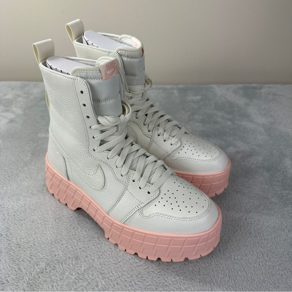 Jordan Brand Nike Air Jordan 1 Brooklyn Women's White Boots Sz 10 US/7.5 Size US 10 / IT 40 - 7 Thumbnail