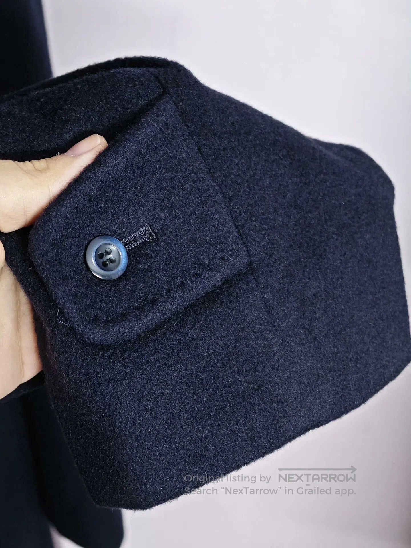 Japanese Brand Woolen Cashmere Coat with Shoulder Sleeves. Size US S / EU 44-46 / 1 - 4 Thumbnail