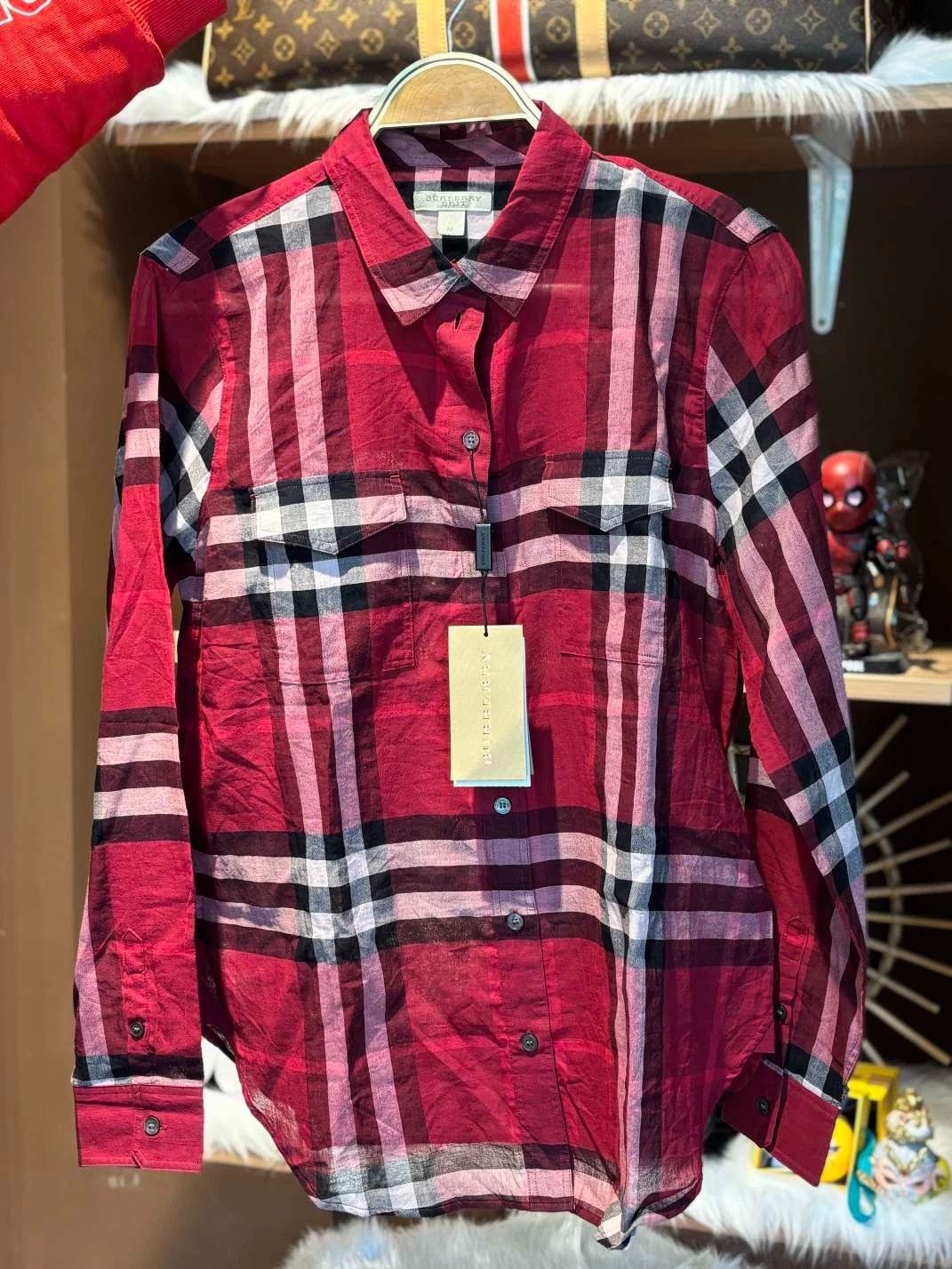 Burberry Red Plaid Casual Shirt - dmc