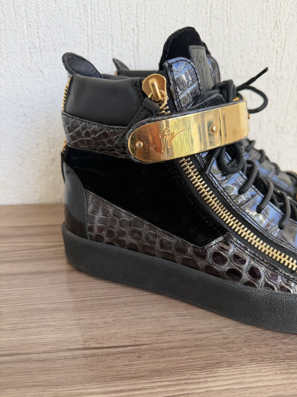Giuseppe Zanotti croc embossed coby sneaker Size US 8 / EU 41 - 11 Thumbnail