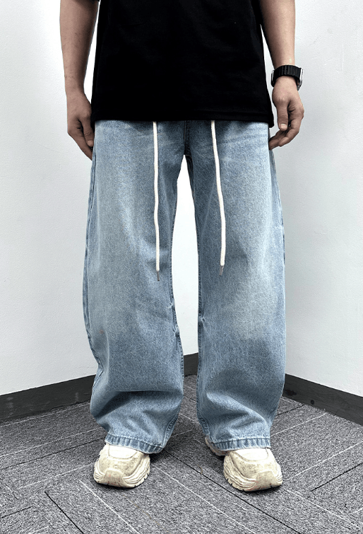 Vintage washed loose flared scimitar jeans y2k
