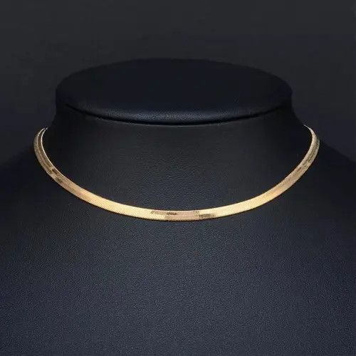 Designer × Jewelry × Other Gold plated flat snake chain necklace Size ONE SIZE - 2 Thumbnail