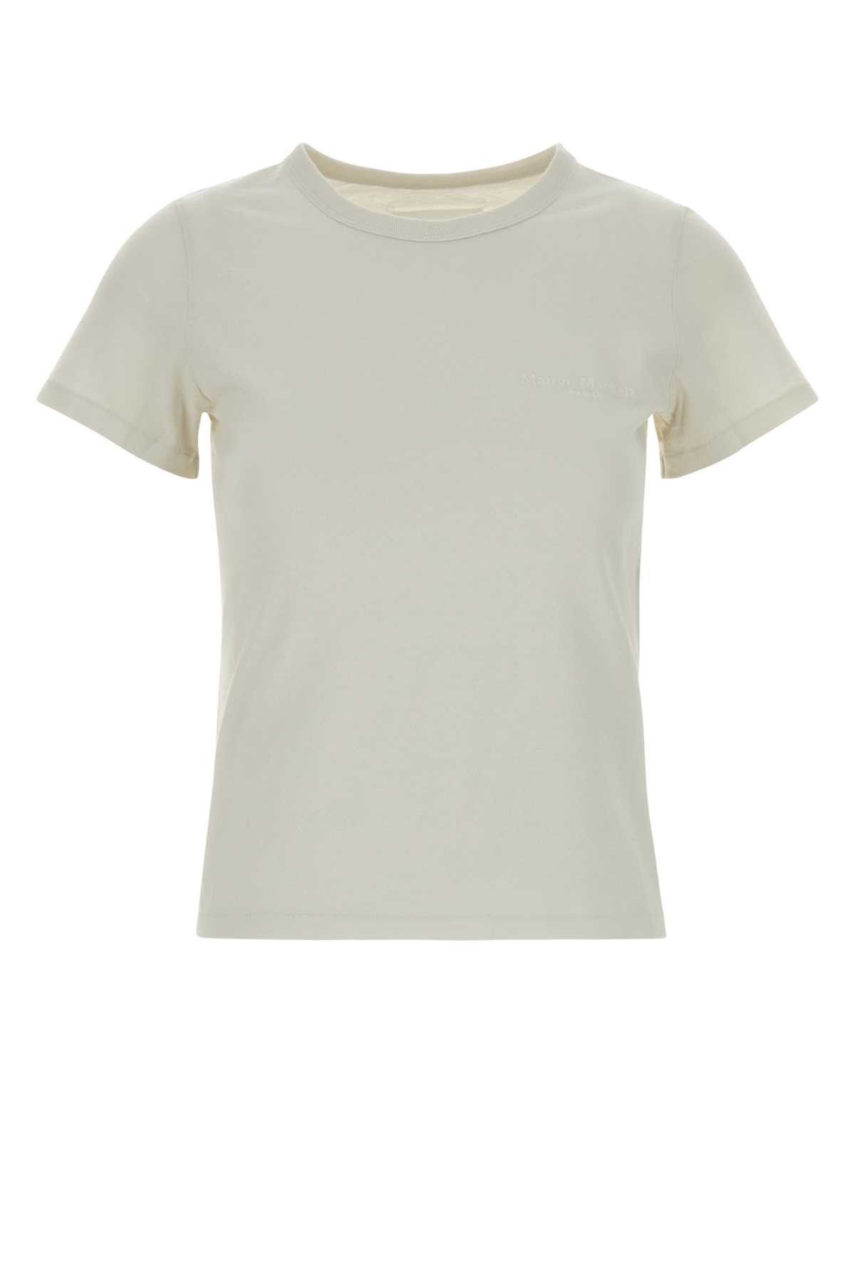 Maison Margiela Chalk Cotton T-Shirt Size M / US 6-8 / IT 42-44 - 1 Thumbnail