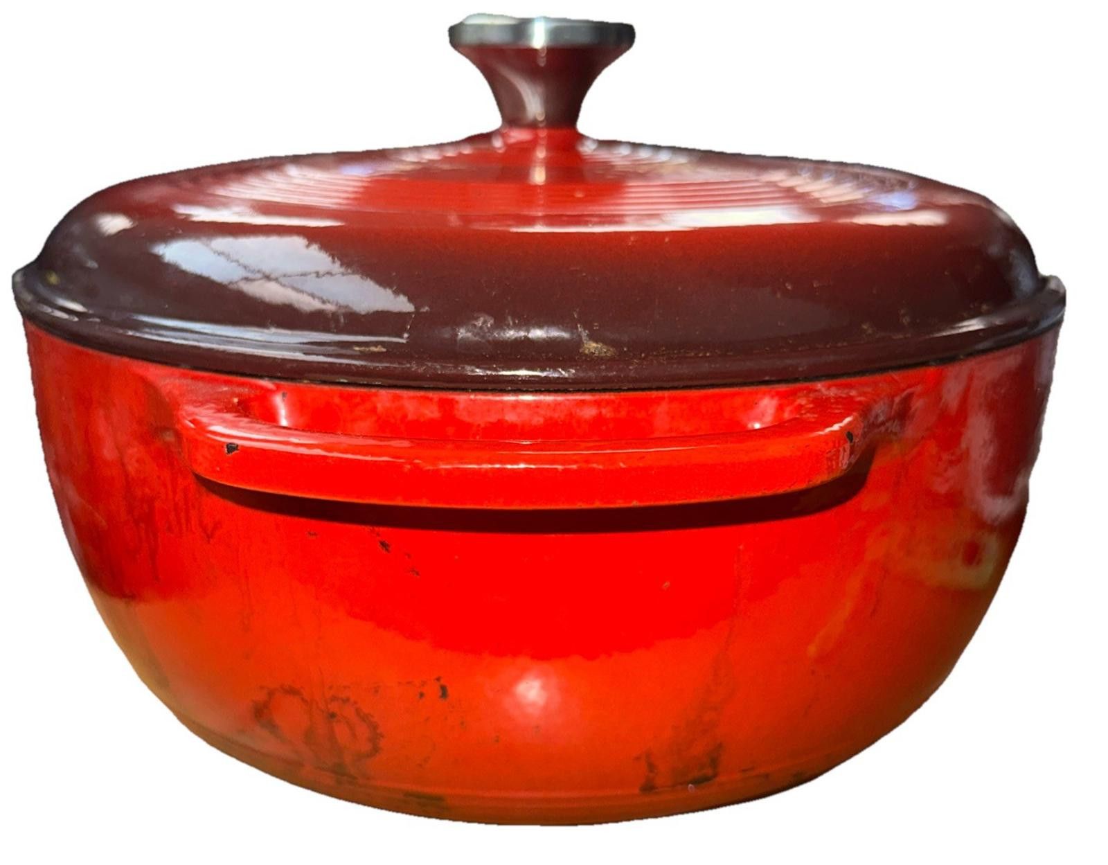 Other Lodge Cast Iron Porcelain Enameled 6 qt Dutch Oven Red Size ONE SIZE - 6 Thumbnail