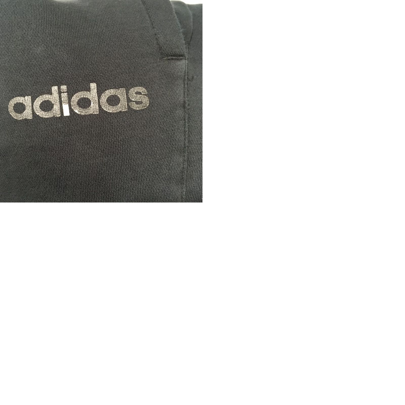 Adidas VINTAGE Adidas Tracks Pants Black Adults L Regular Straight Classic Waist 30” Distressed Spots Logo Size US 33 - 9 Thumbnail