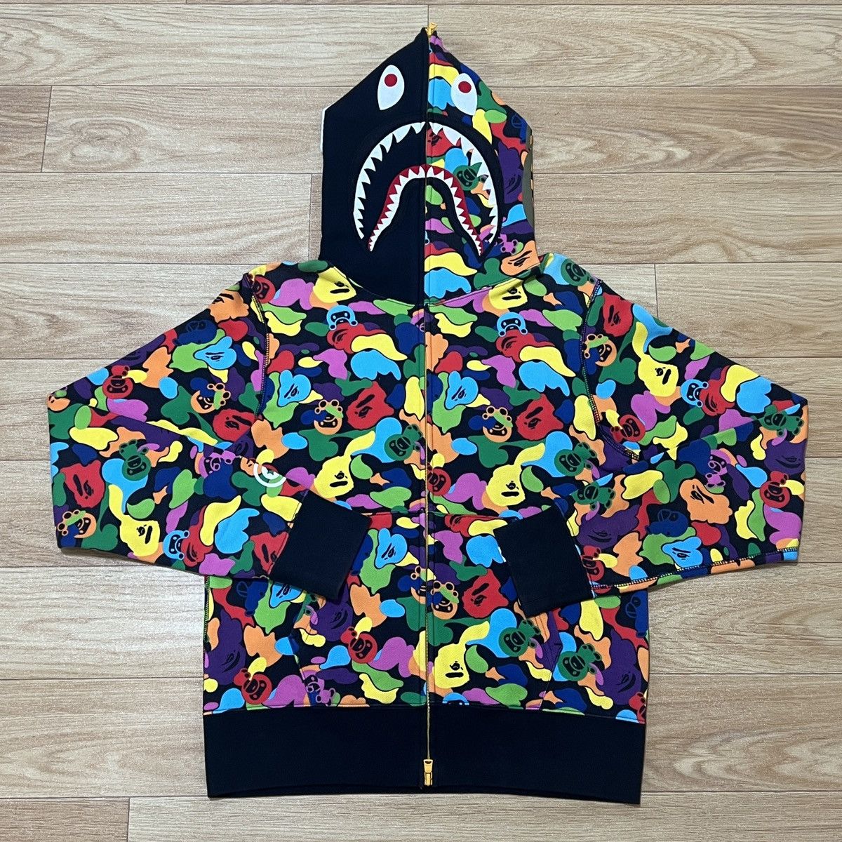 Bape Bape “Baby Milo A Bathing Ape” 2004 Multicamo Gimp Hoodie