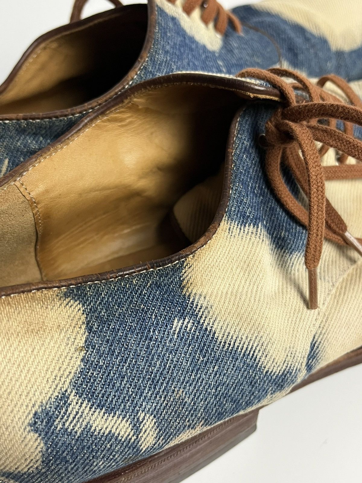 Dries Van Noten Dries Van Noten SS11 Archival Bleached Denim Derby Shoes Size US 9 / EU 42 - 18 Thumbnail