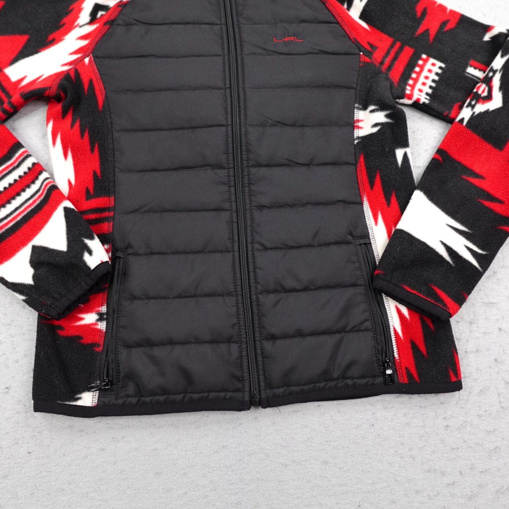 Ralph Lauren Lauren Ralph Lauren Jacket Womens Small Black Fleece Puffer Aztec Southwestern Size S / US 4 / IT 40 - 4 Thumbnail
