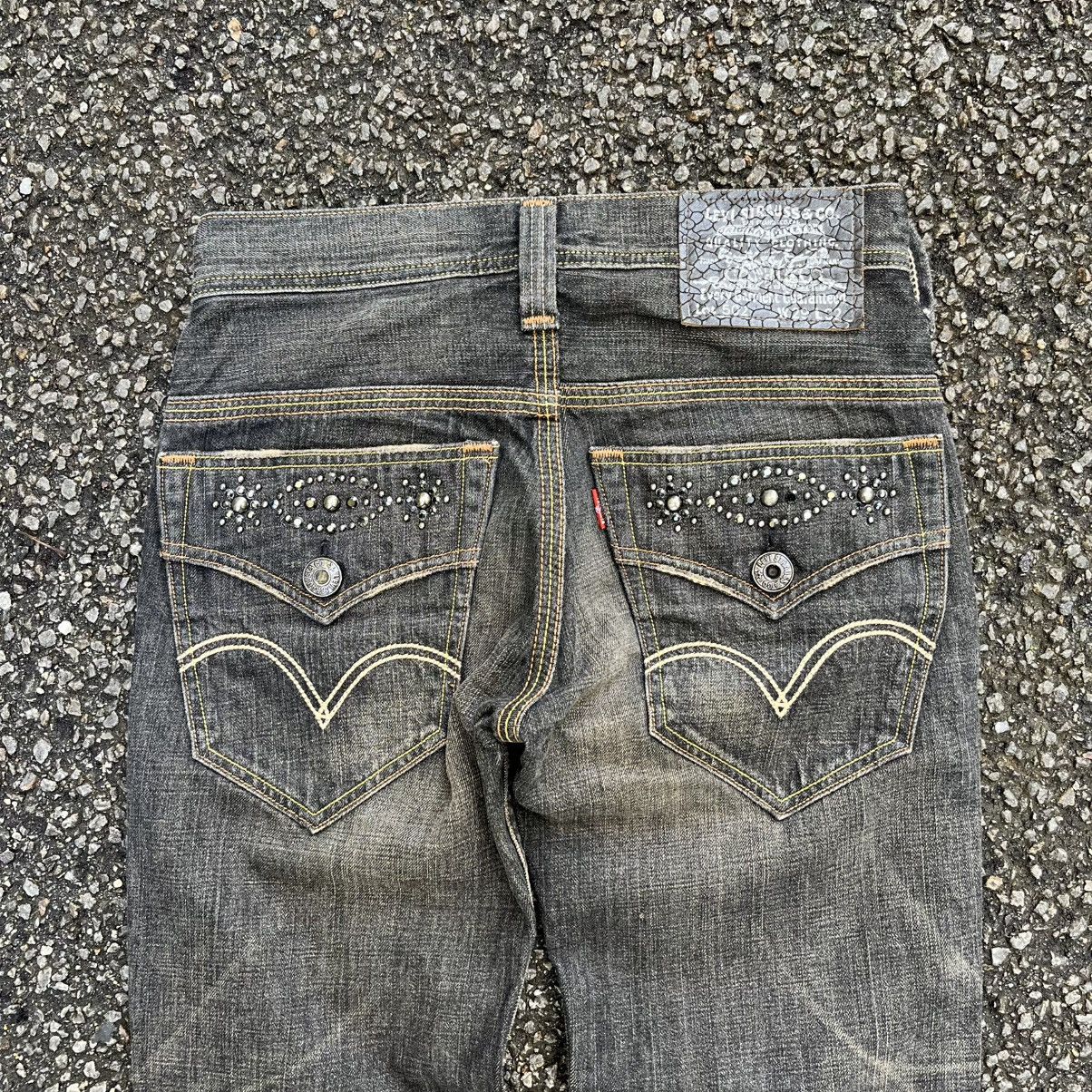 Hysteric Glamour Vintage Levis 502 Faded Black Stone Jeans Low Rise Denim Size US 29 - 12 Thumbnail